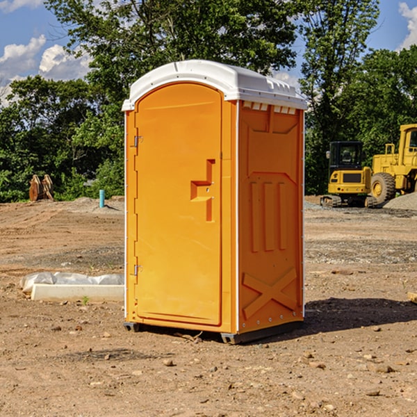 how often are the portable restrooms cleaned and serviced during a rental period in Union Hill